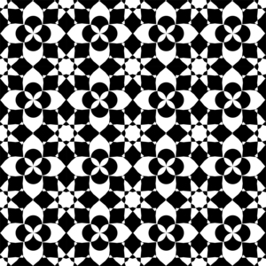 mosaic floral repeat pattern
