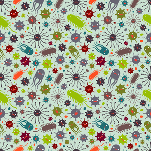 seamless pattern with viruses