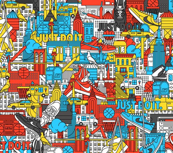 Just Do It Pattern Print