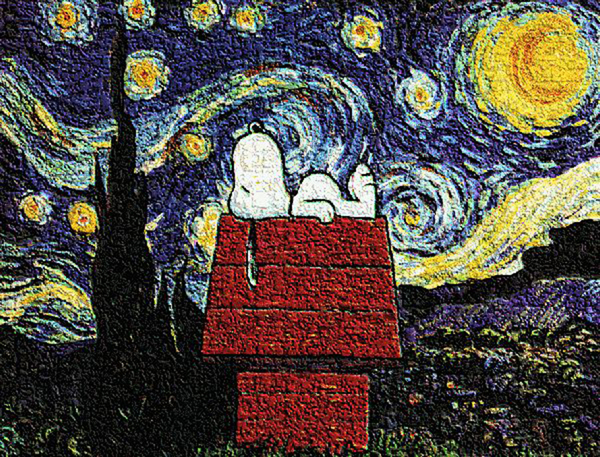 Snoopy Van Gogh Print