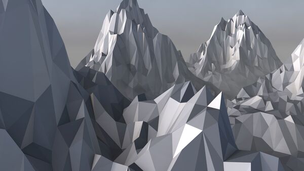 gray mountain illustration grey mountain digital. by Hannah99