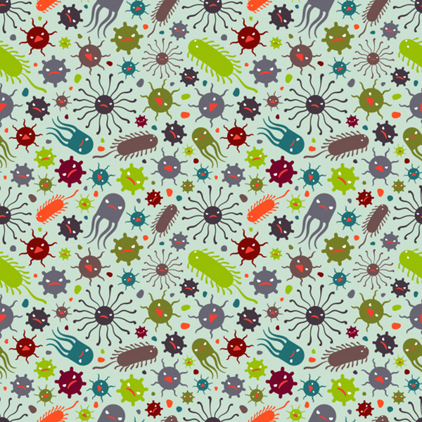 seamless pattern with viruses by Hannah99
