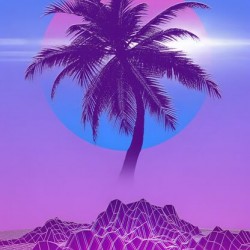 palm tree vaporwave synthwave Retro style