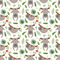 seamless pattern with cute sloths