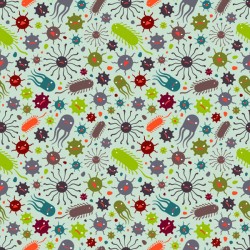 seamless pattern with viruses