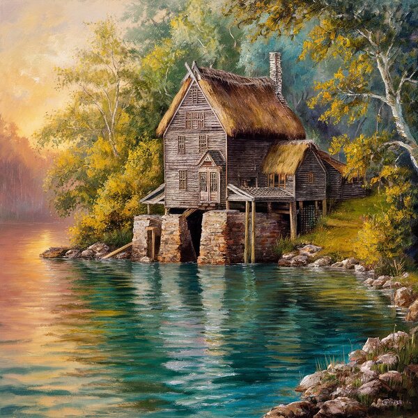 a captivating oil painting portraying a pictures Print