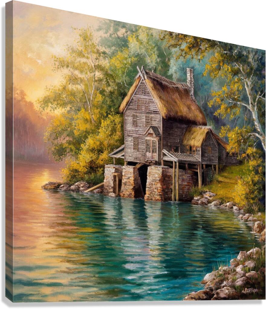 a captivating oil painting portraying a pictures Canvas Print