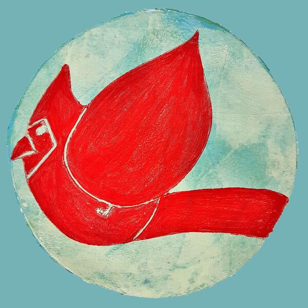 Cardinal In Flight Print