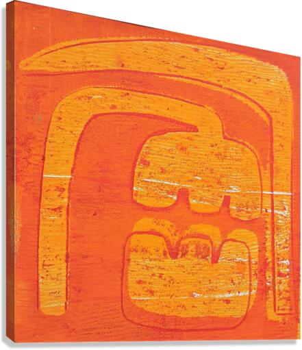Mod Flowers Orange Canvas Print