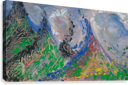 Mountain View Impression Canvas Print