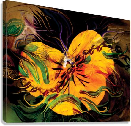floating green shapes Canvas Print