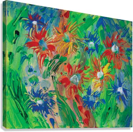 multicolored flowers impression Canvas Print