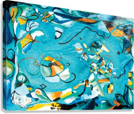 abstract colored shapes Canvas Print
