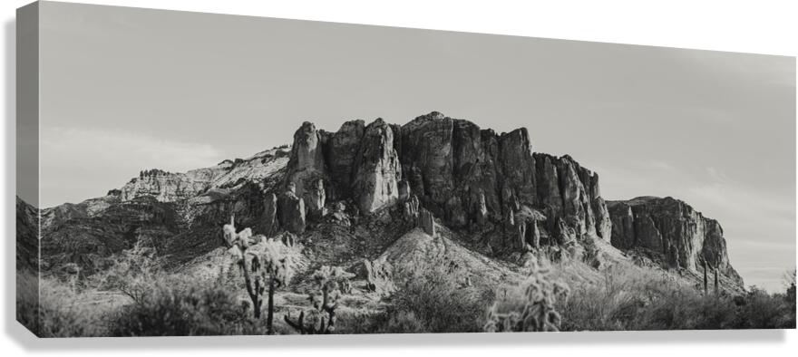 The Superstitions BW Canvas Print