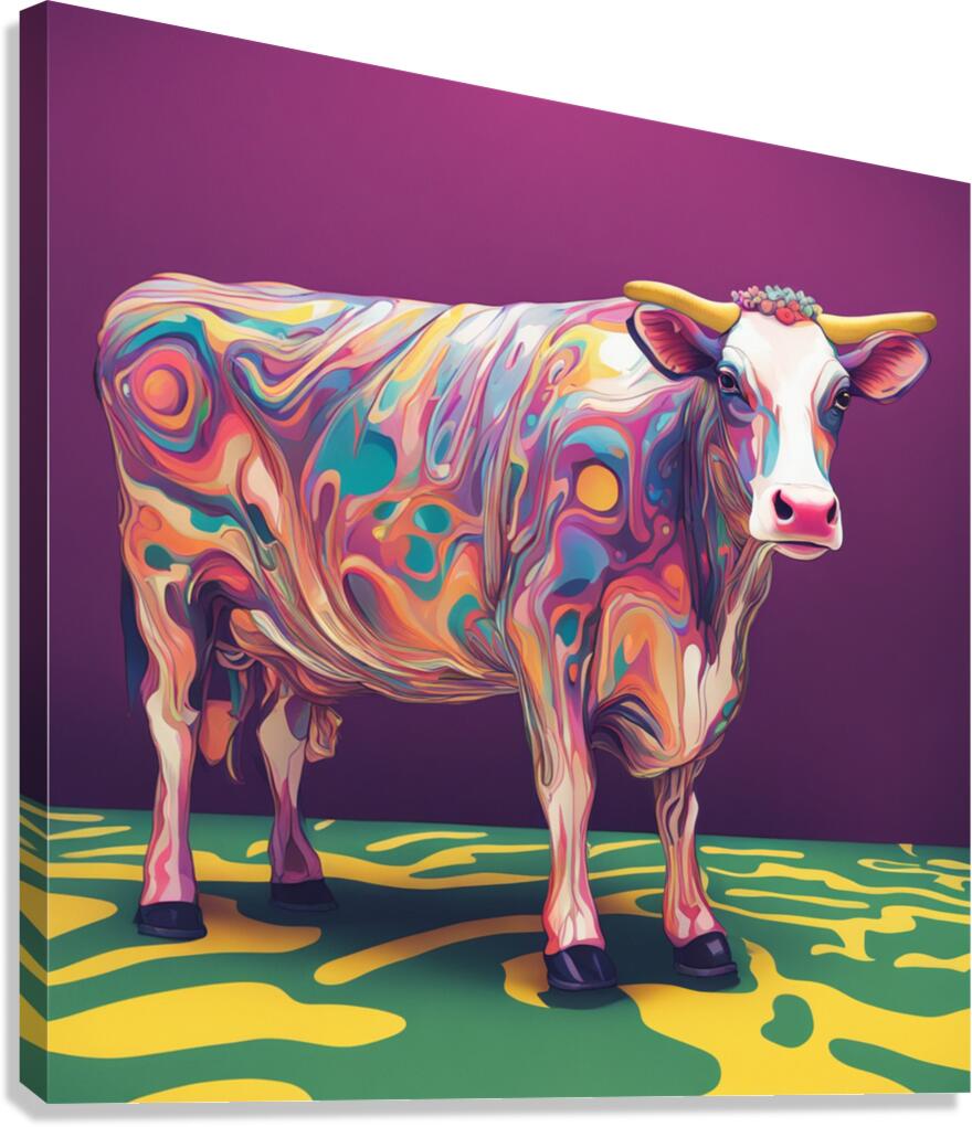 Vache coloree Canvas Print
