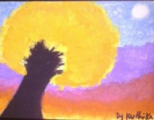 Tree in Fall at Sunset 