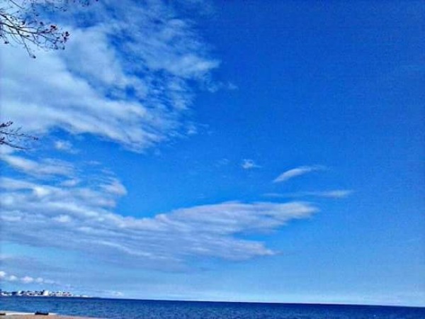 Blue Sky over the beach Print