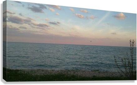 Rainbow sky over the Lake Canvas Print