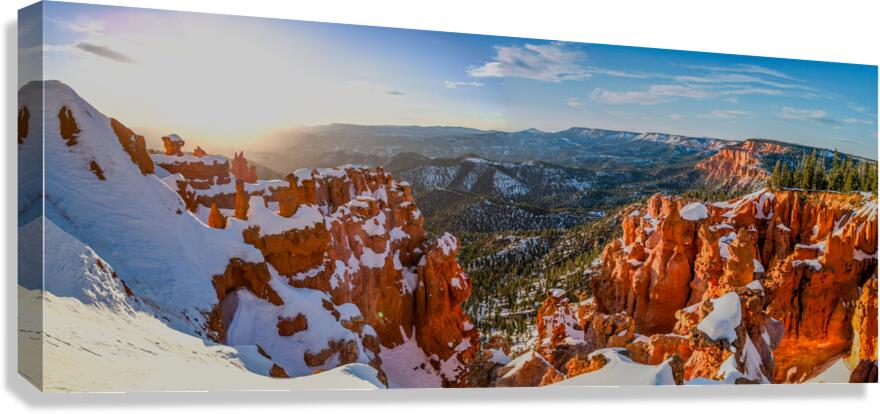 Sunset on hoodoos  Canvas Print