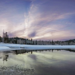 icy pond in southern Utah 