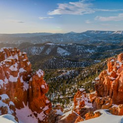 Sunset on hoodoos 