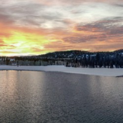 fire sunset dc pond