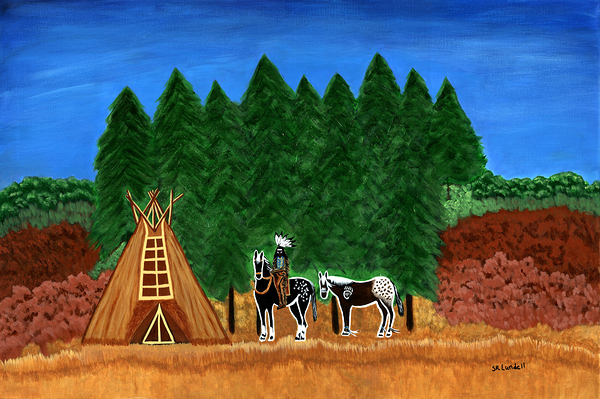 Skin Lodge along Big Stone Lake by Susan Rook Lundell