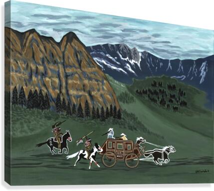 Stage Coach Canvas Print