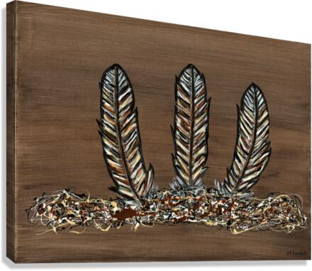 Three Feathers Canvas Print