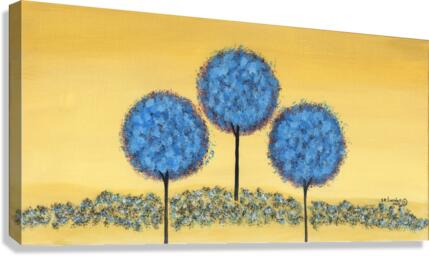 Triple Blue Canvas Print