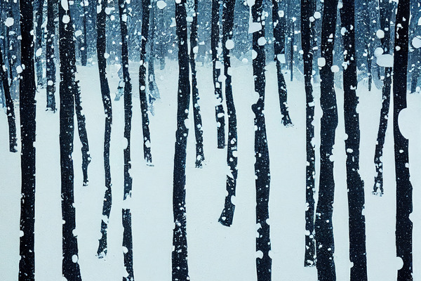 Snowy Forest Print