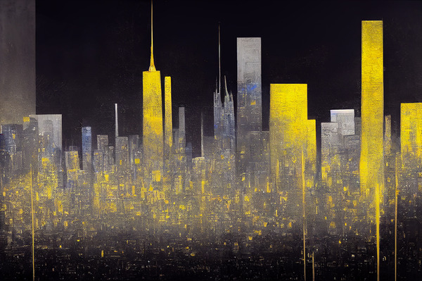Abstract Cityscape Print