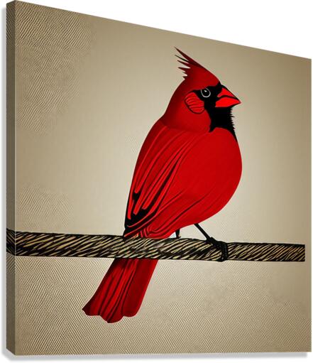 The Observing Cardinal  Canvas Print