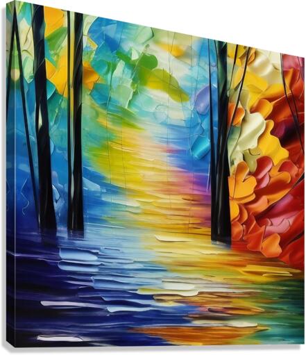 Elaboration. Abstract.  Impression sur toile