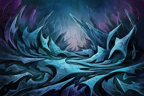 Abstract Dark Ice Patterns by Petre Popescu