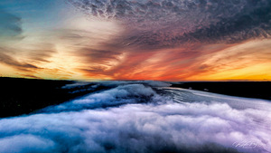Morning sky over Cayuga Lake