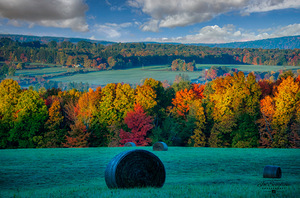 Sunrise on the farm - West Danby NY