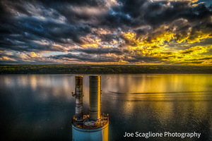 Sunset along the stacks - Cayuga Lake NY
