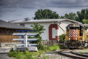 Train passes Cornell - Ithaca College