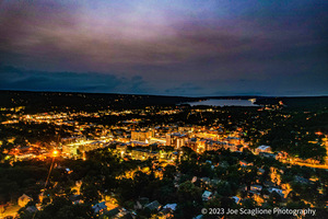 Ithaca NY night from South Hill