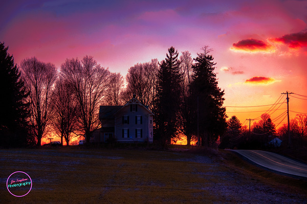 Home sunset on Hayts  by Joseph Scaglione III