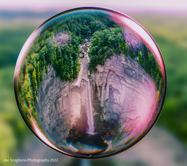 Fisheye view of Taughannock falls by Joseph Scaglione III