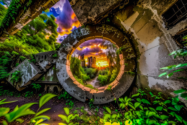 Ithaca Gun Sunset Art canvas Print