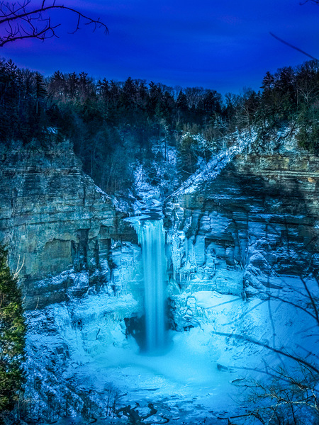 Taughannock at night frozen in time by Joseph Scaglione III