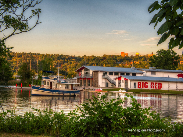 Big red boat house - Ithaca NY by Joseph Scaglione III