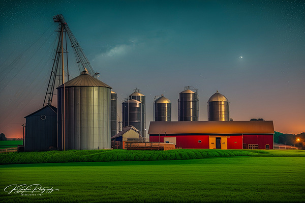 Dusk on the farm by Joseph Scaglione III