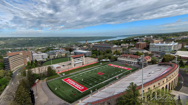 Cornell University Schoellkopf stadium  by Joseph Scaglione III