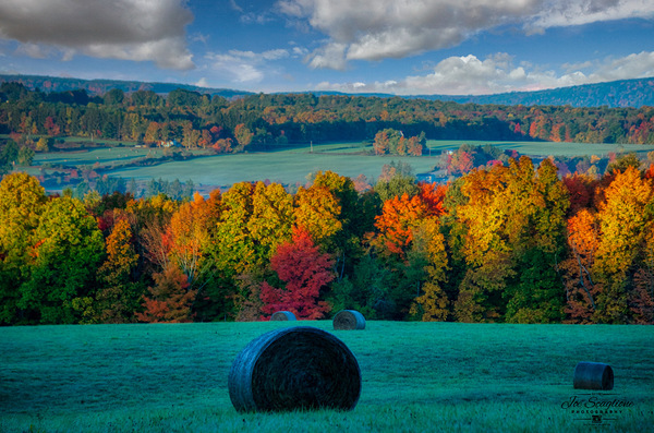 Sunrise on the farm - West Danby NY by Joseph Scaglione III