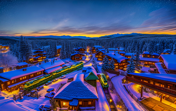 Holiday trains in Cortland by Joseph Scaglione III