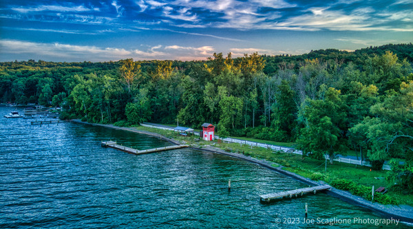 Camp Barton on Cayuga Lake  by Joseph Scaglione III